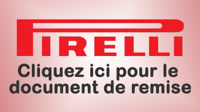 Remise jusqu'à 100$ ou dollars CAA
Valide à l'achat de 4 pneus Pirelli admissible