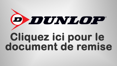 Obtenez jusqu'à 75$ de remise postale sous forme de carte prépayée Mastercard à l'achat de 4 pneus Dunlop sélectionnés