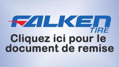 Recevez jusqu'è 80$ à l'achat de 4 pneus Falken sélectionnés