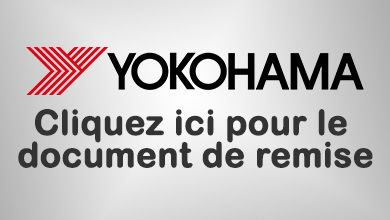 Remise jusqu'à 100$ sous forme de carte prépayée Visa de Yokohama à l'achat de 4 pneus Yokohama sélectionnés