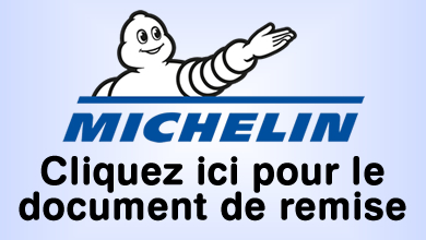 Remise de 100$ à l'achat de 4 pneus Michelin sélectionnés